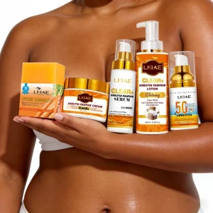 Natural Arbutin Niacinamide OEM ODM Moisturizing SPF 50+ Fade Dark Spots Acne Whitening Brightening Body Skin Care Set