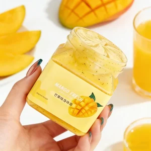 Natural Bath Body Scrub Vitamin C Herbal Mango Extract Brightening Hydrating Moisturizing Gentle Exfoliating Paste 350g