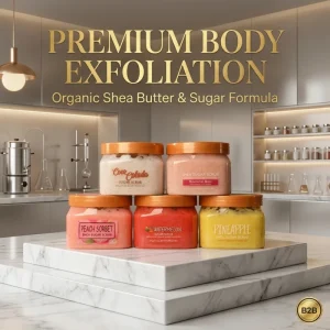 Natural Fruit Salt Cream OEM Shea Sugar Body Scrubs Manufacturer Factory Private Label Tumeric Coffee Exfoliator Body Scrub
