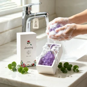 Natural Grape Fragrance Crystal Soap Gift Set Handcrafted Beauty Soap Base Hotel Bath Body Soap For Holiday Present
