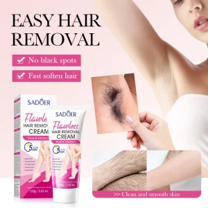 Natural Herbal Hair Removal Cream Painless Fast Acting Depilatory Cream Easy Rinse No Residue Quick Hair Remover for Daily Use