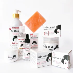 Natural Kojic Acid Facial Skin Care Set Strong Whitening Soap Body Lotion Glowing Skin Care Set for Black Skin