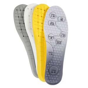 Natural Latex Insoles Shock Absorbing Massage Heel Cushion Arch Support Sports Comfort Inserts for Casual Shoes Daily Use