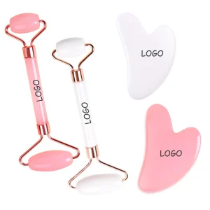 Natural Skin Care Face Massage Tool Slimming Tool Roller Gua Sha Set