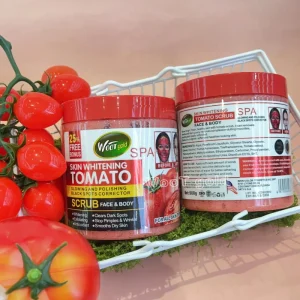 Natural Skin Whitening Tomato Body Scrub Deep Exfoliating Spa Salt for Glowing Skin