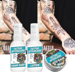 Natural Tattoo Aftercare Set Moisturizing Tattoo After Care Foam Cleanser Soap Heal Balm Soothing Lotion Set