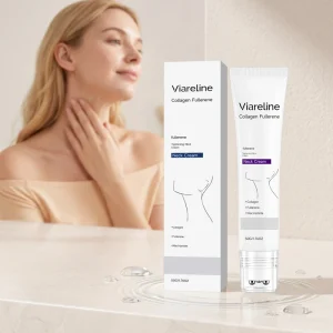 Neck Massage Cream With Roller Moisturizing Brightening Smooth Fine Lines Lotion Double Chin Skincare Collagen Neck Beauty Cream