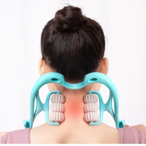 Neck Shoulder Massager Roller for Muscle Fatigue and Cervical Spine Pressure Relief