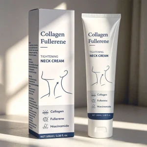 Neck Skin Firming Lifting Reduces Wrinkles Brightening Nourish Silky Smooth Tightening Collagen Fullerene Cream