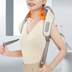 Neck and Shoulder Massager with Heat Electric Deep Tissue Shiatsu 3D Kneading Neck Massager