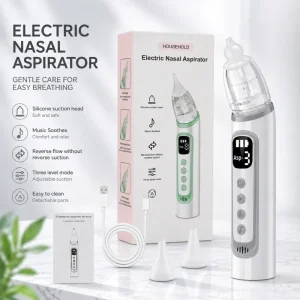 New Arrival Electric Baby Nasal Aspirator USB Rechargeable Infant Nose Cleaner Safe Nose Suction for Newborn Toddler