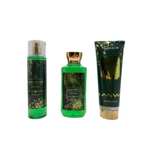 New Design Custom Bodywash Logo Luxury Green Body Care Spa Gift Bath Set