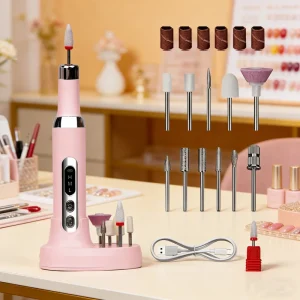 New Electric Nail Polisher Sharpener High Speed USB Rechargeable Portable Nail Tools Three Level Adjustment Ultra Long