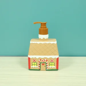 New Product 500ml Flat Shoulder PVC Christmas Bottles Shower Gel Hair Conditioner Shampoo Bottle Body Lotion Bottle