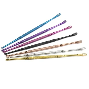 New Style Spiral Ear Wax Remover Special Colorful Metal Stainless Steel Earpick Spoon Beauty Personal Care