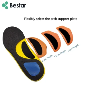 Newest Design Magic Sticker Low Medium High Arch Support Removable Arch Insert Modular Ortopedic Insoles Flat Feet Insoles