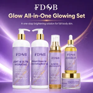 Niacinamide Brightening Kit for Black Matte Skin 5pcs Professional Skin Care Set Hydrating Glow OEM Manufacturer Factory Price