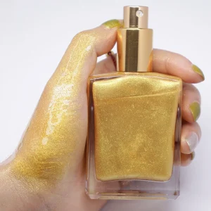 No Logo High Pigment Body Shimmer Spray Liquid Glitter Highlighter Waterproof Mist Private Label Body Shimmer Oil