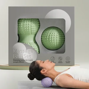 Non Slip Textured Massage Ball Peanut Roller Ball Set Full Body Muscle Soreness Relief Physical Therapy Yoga Massage Ball Kit