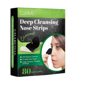 Nose Care Blackhead Removal Nose Mask Deep Cleansing Charcoal Blackhead Remover Nose Strips for Skin Pores Shrinking