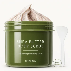 Nourishing Shea Butter Body Scrub for Smoothing Radiant Glow Deep Exfoliating Skin Polish