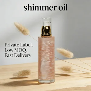 Nourishing Shimmer Body Oil Makeup Skin Glow Highlighter Waterproof Glitter Rose Spray Low MOQ