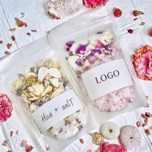 ODM Customization Label Spa Relaxing Foot Body Soak Bath Scrub Organic Natural Rose Petal Himalayan Crystal Bath Salts