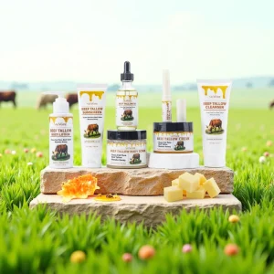 OEM 100% Organic Honey&Beef Tallow Body Care Set Whitening Moisturizing Skin Care Beef Tallow Kit