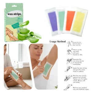 OEM Accepted No Heating Body Face Cold Wax Strips for Sensitive Skin