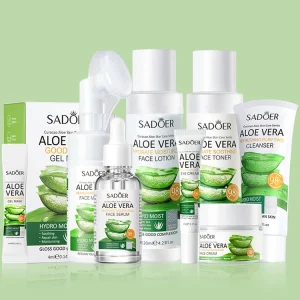 OEM Aloe Vera Natural No Wash Sleeping Facial Mask Essence Moisturizing Hydrating Anti Pimples Skin Care Set
