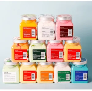 OEM Bath Scrub Natural Whitening Sugar Exfoliating Cream Facial Body Scrub Skin Care Fruit Salt Ocean Body Scrub 500g