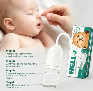 OEM Bestselling Manual Nasal Aspirator Pressure Suction Device for Removing Nasal Mucus Baby Nose Cleaner