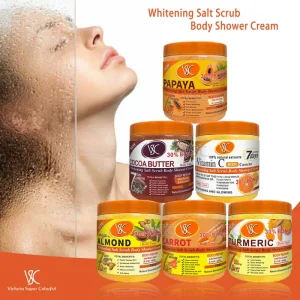 OEM Body Scrub 7 Days Super Whitening Salt Scrub Body Shower Cream Clean Face Dark Spots Exfoliating Bath Salt