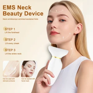 OEM Certified Quality Handheld 3 Gears Vibrating Massage Tool Rechargeable Electric Face Neck Care Beauty Device for Home Use