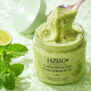 OEM Cooling Body Scrub Peppermint & Lime Exfoliator Refreshing Shower Scrub Post Workout Cool Down