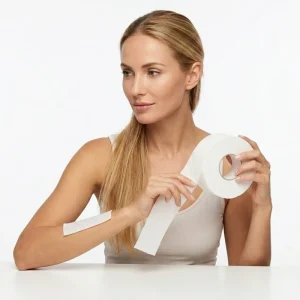 OEM Custom Disposable 100Yards White Nonwoven Waxing Strips Roll Eyebrow Body Hair Removal Depilatory Paper