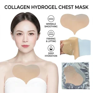 OEM Custom Logo Heart Shape Vegan Collagen Hydrogel Breast Mask Anti Aging Bust Firming Chest Wrinkle Patch Private Label