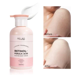 OEM Custom Retinol Aha Body Lotion Scented Body Butter Brighten Skin Lotion Firming Cream Skin Niacinamide Whitening Body Lotion
