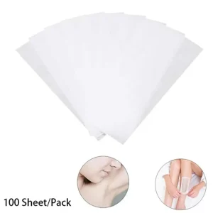 OEM Customized Disposable Spunlace Nonwoven Fabric White 100% Polyester 7cm*20cm Hair Removal Wax Strip