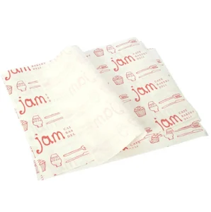 OEM Double Side Greaseproof Wax Paper Packaging with Custom Logo Wax Strips Envelopes for Deli Bakery & Food Wrapping