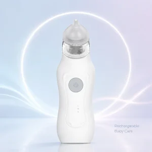 OEM Electric Baby Nasal Aspirator USB Rechargeable Infant Nose Cleaner 3 Suction Levels Silicone Tip