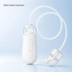 OEM Electric Baby Nasal Aspirator USB Rechargeable Infant Nose Cleaner with 80cm Tube and Silicone Tip