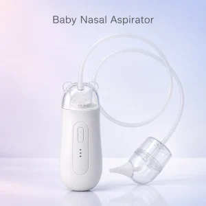 OEM Electric Baby Nasal Aspirator USB Rechargeable Infant Nose Cleaner with 80cm Tube and Silicone Tip