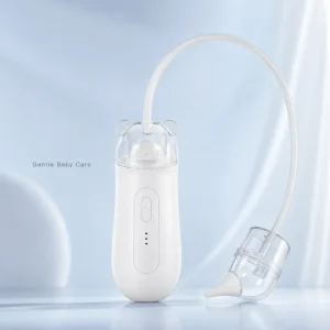 OEM Electric Baby Nasal Aspirator USB Rechargeable Infant Nose Cleaner with 80cm Tube and Silicone Tip