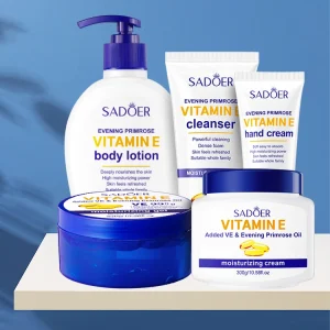 OEM Evening Primrose Vitamin E Repair Lotion Face Cream Private Label Whitening Moisturizing Skin Care Set