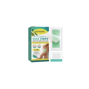 OEM Jaysuing Olive Fragrance 16pcs Wax Stripes 4pcs Wet Papers Hair Removal Wax Paper Set Private Label Depilatory Wax for Women