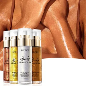 OEM Long Lasting Body Highlighter Oil Brightening Moisturizing Glitter for Private Label Shimmering Highlight for Body