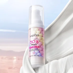 OEM Natural Cherry Blossom Pearl Body Lotion Whitening Moisture Cream Brightening Underarm Legs Dark Skin Whitening Cream