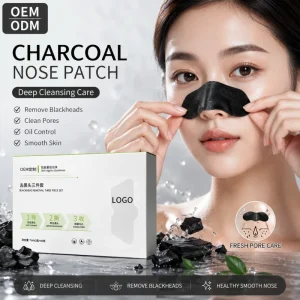OEM Nose Strips Private Label Bamboo Charcoal Black Mask Shrinking Pores Instant Deep Clean Solution