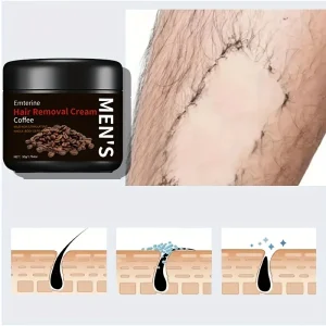 OEM ODM 50g Coffee Extract Hair Remover Smoothing Hair Removal Cream for Male Face & Legs & Arms Areas